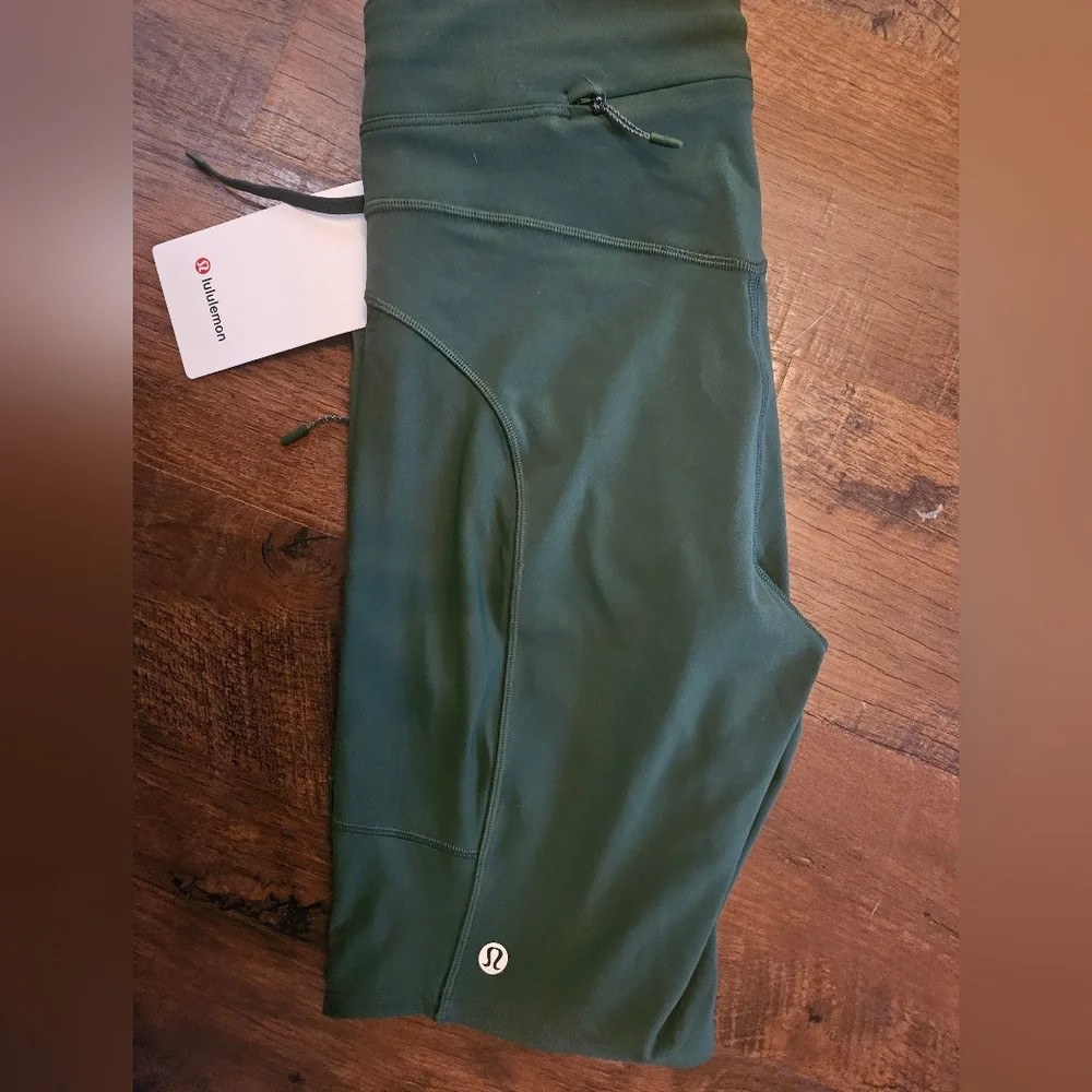 lululemon athletica Forest Green Drawstring Athletic Shorts
